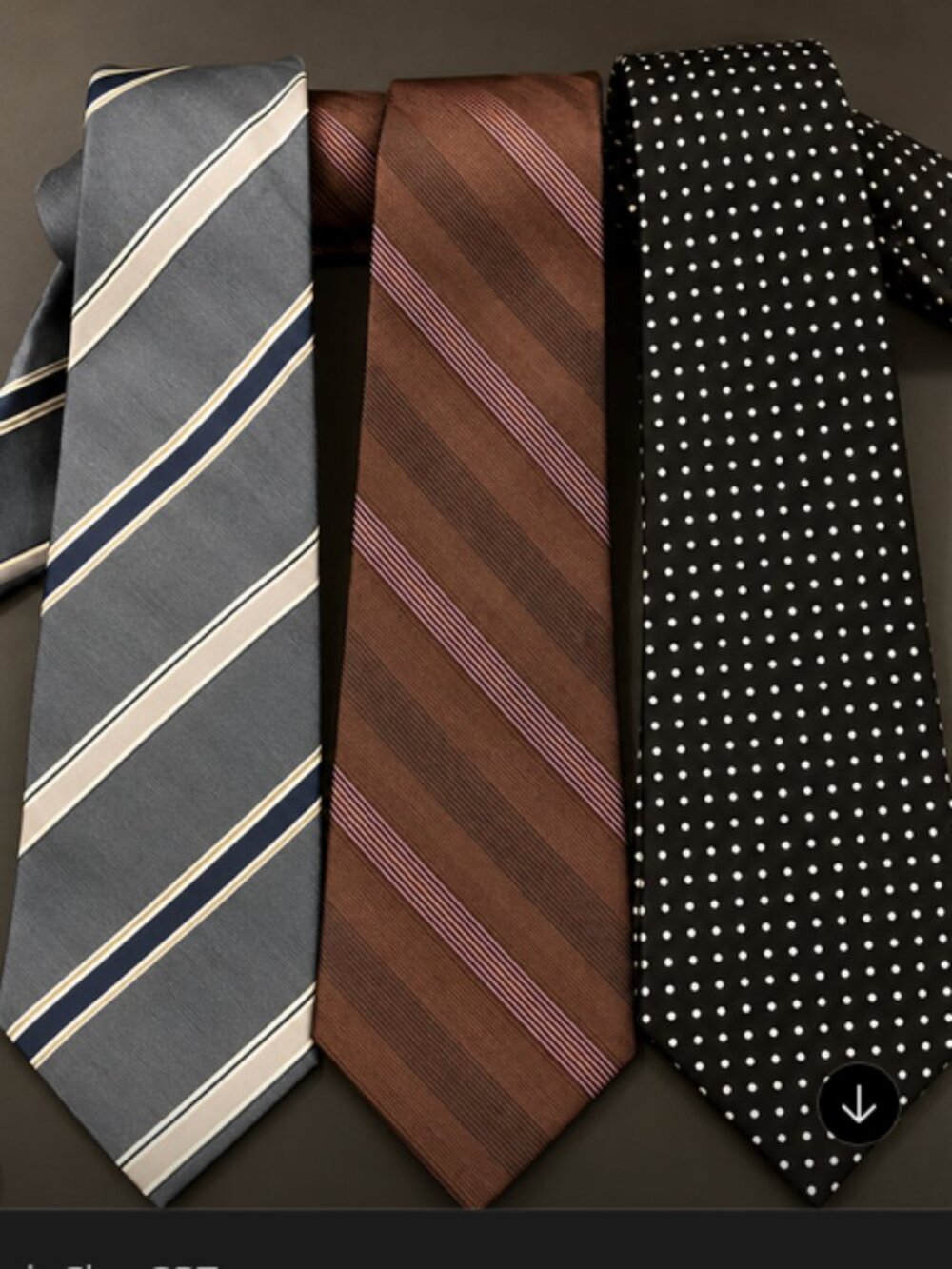 Men's 3 Silk Tie Bundle Guy Laroche Perry Ellis American Living